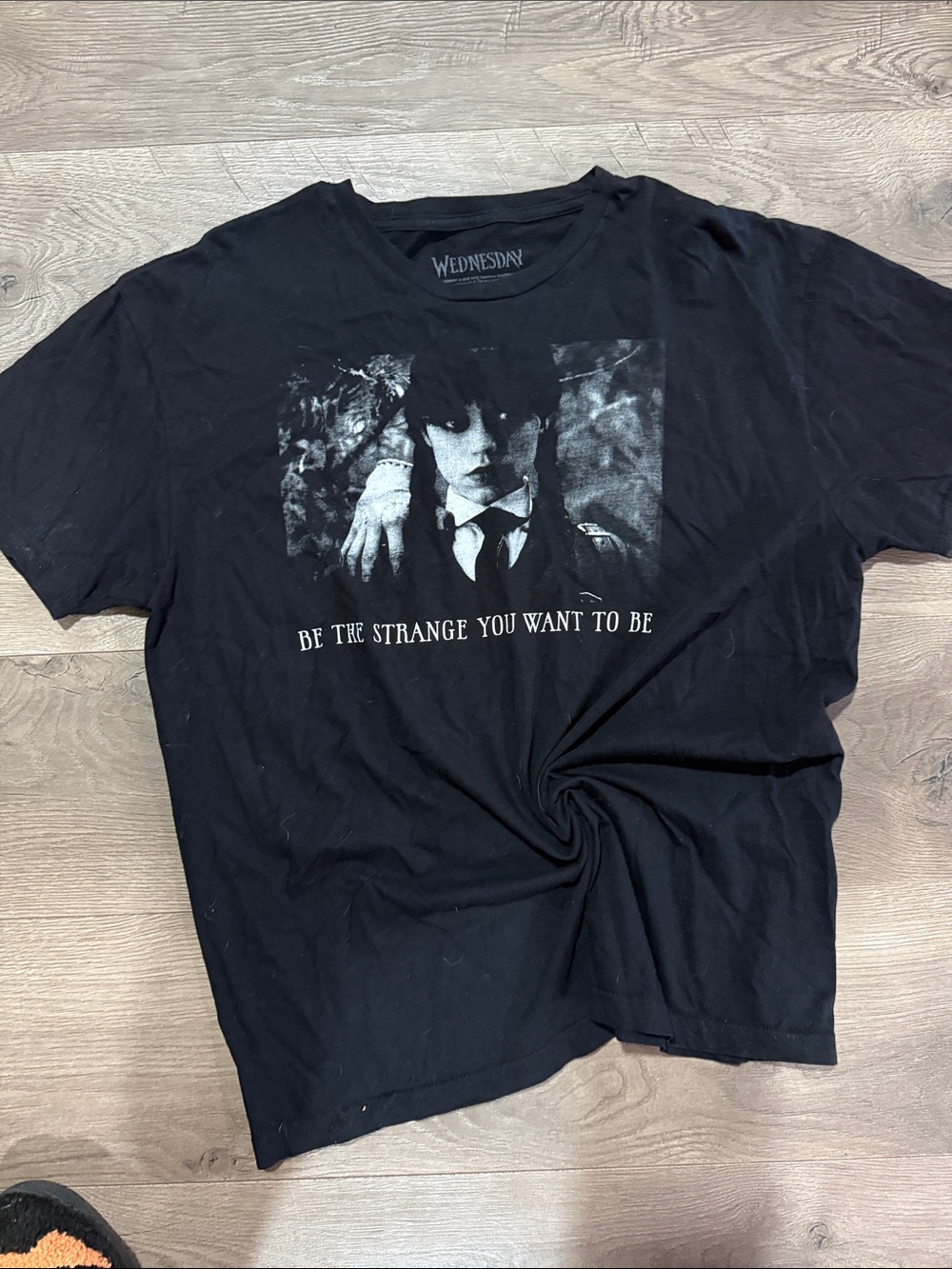 Wednesday Black Graphic Tee - Be The Strange You Want To Be